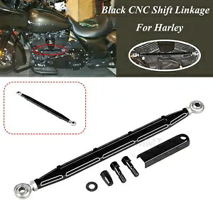 ブラックシフトリンケージシフターリンクハーレーツーリングソフテイルロードキング 80-21 に適合 Black Shift Linkage Shifter Link Fit For Harley Touring Softail Road King 80-21 【並行輸入品】