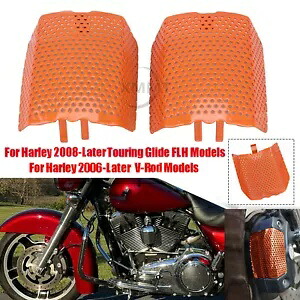 フロント ブレーキ キャリパー インサート オレンジ ハーレー エレクトラ ストリート グライド ロードキングに適合 Front Brake Caliper Inserts Orange Fit For Harley Electra Street Glide Road King 【並行輸入品】