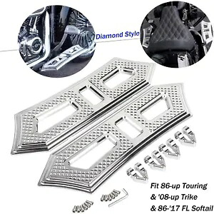 ハーレー ソフテイル デラックス エレクトラ ロード ストリート グライド用 CNC クローム ドライバー フロアボード CNC Chrome Driver Floorboard For Harley Softail Deluxe Electra Road Street Glide 【並行輸入品】 50,160円