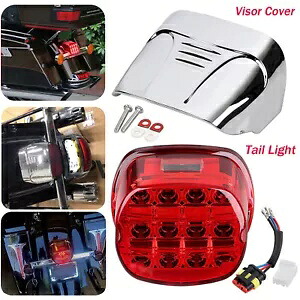 LED リアブレーキテールライトバイザーカバーハーレーヘリテージソフテイルデラックスファットボーイ用 LED Rear Brake Tail Light Visor Cover For Harley Heritage Softail Deluxe Fat Boy 【並行輸入品】