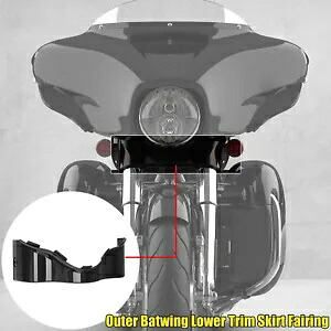 ハーレー CVO エレクトラ ストリート グライド用グロスブラック バットウィング ロア トリム スカート フェアリング Gloss Black Batwing Lower Trim Skirt Fairing For Harley CVO Electra Street Glide 【並行輸入品】