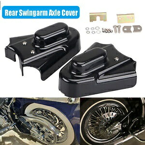 グロスブラックファントムリアアクスルカバーハーレーファットボーイナイトトレインソフテイルFLSTC用 Gloss Black Phantom Rear Axle Cover For Harley Fatboy Night Train Softail FLSTC 【並行輸入品】