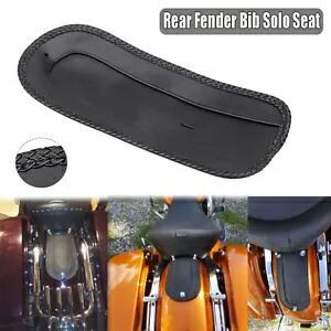 ハーレーダイナスーパーグライドFXDWG FXDL用ブラックソロシートリアフェンダービブレザー Black Solo Seat Rear Fender Bib Leather For Harley Dyna Super Glide FXDWG FXDL 【並行輸入品】