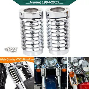 ハーレーロードキングヘリテージソフテイルファットボーイFLSTN用アッパーフォークブーツスライダーカバー Upper Fork Boot Slider Cover For Harley Road King Heritage Softail Fat Boy FLSTN 【並行輸入品】
