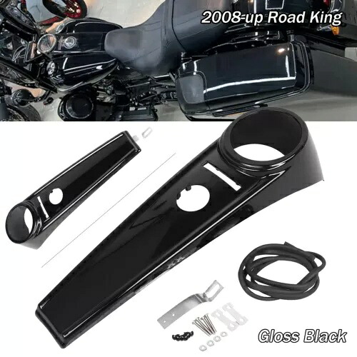 グロスブラックダッシュ燃料コンソールキット ハーレーロードキングクラシック FLHRXS FLHR 08-up用 Gloss Black Dash Fuel Console Kit For Harley Road King Classic FLHRXS FLHR 08-up 【並行輸入品】