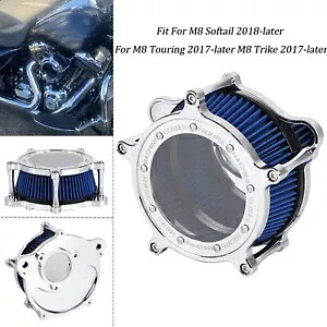 エアクリーナーブルーインテークフィルターキットハーレーロードキングストリートグライドFLHXS 17-23用 Air Cleaner Blue Intake Filter Kit For Harley Road King Street Glide FLHXS 17-23 【並行輸入品】