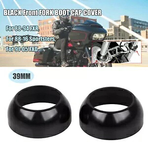 フォークブーツキャップカバー ハーレースポーツスター XL883 1200 91-05 カスタム 39mm フロントエンド用 Fork Boot Cap Covers for Harley Sportster XL883 1200 91-05 Custom 39mm Front End 【並行輸入品】
