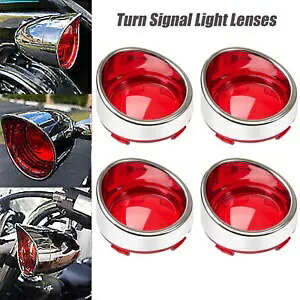 ハーレー夜行列車ソフテイルデラックススリムカスタム用レッドターンシグナルライトレンズ Red Turn Signal Light Lenses For Harley Night Train Softail Deluxe Slim Custom 【並行輸入品】