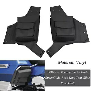 サドルバッグガードレールサポートバッグポーチポケットハーレーストリートグライドロードキング用 Saddlebag Guard Rail Support Bag Pouch Pocket For Harley Street Glide Road King 【並行輸入品】