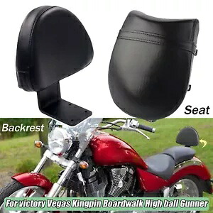 ブラックバックレストシーシーバー/助手席フィットビクトリーガンナーベガスキングピン Black Backrest Sissy Bar /Passenger Seat Fit For Victory Gunner Vegas Kingpin 【並行輸入品】