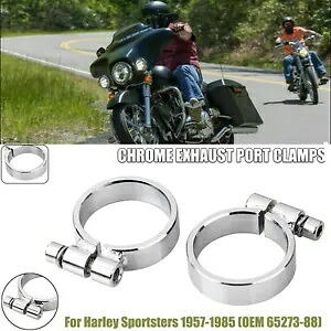 2 個クローム排気クランプハーレースポーツスター XLCH55 XLH XLRTT XLH XLCH 米国に適合 2Pcs Chrome Exhaust Clamps Fit For Harley Sportster XLCH55 XLH XLRTT XLH XLCH US 【並行輸入品】
