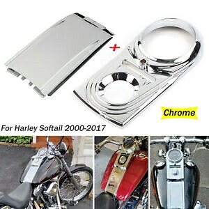 クロームダッシュパネルカバー延長パネルキットハーレー00-17 FXST/FLSTソフテイル用 Chrome Dash Panel Cover Extension Panel Kit For Harley 00-17 FXST/FLST Softail 【並行輸入品】