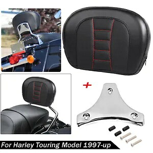 ハーレーエレクトラグライドウルトラリミテッド用PUレザーバックレストパッド&メタルブラケット PU Leather Backrest Pad & Metal Bracket For Harley Electra Glide Ultra Limited 【並行輸入品】