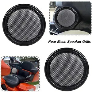 リアスピーカートリムグリルメッシュカバー ハーレー 2016-19 ロードグライドウルトラ & FLHTK/L 用 Rear Speaker Trim Grill Mesh Cover For Harley 2016-19 Road Glide Ultra & FLHTK/L 【並行輸入品】