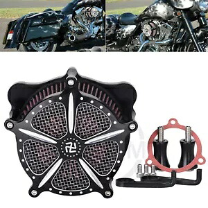 CNC カットスピード 5 エアクリーナーインテークフィルターハーレーツーリンググライド FLHX/T FLTR 用 CNC Cut Speed 5 Air Cleaner Intake Filter For Harley Touring Glide FLHX/T FLTR 【並行輸入品】