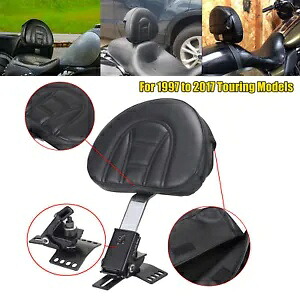 プラグインドライバーライダーバックレストセット ハーレーツーリングストリートグライド FLHR 1997-2017用 Plug-In Driver Rider Backrest Set For Harley Touring Street Glide FLHR 1997-2017 【並行輸入品】