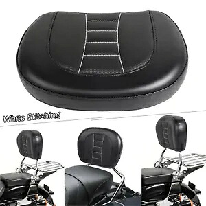 ホワイトステッチ乗客シーシーバーバックレストパッドハーレーツーリング FLH 1997-up White Stitching Passenger Sissy Bar Backrest Pad For Harley Touring FLH 1997-up 【並行輸入品】