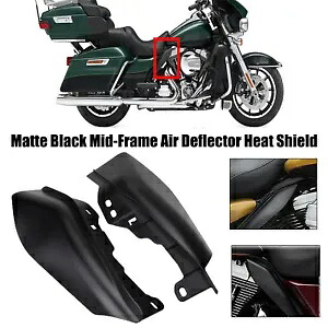 ブラック ミッドフレーム エアディフレクター ハーレー ロードキング エレクトラ ストリート グライド 17-2022用 Black Mid Frame Air Deflectors For Harley Road King Electra Street Glide 17-2022 【並行輸入品】