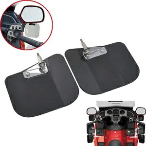 ブラックハンドガードエアウィングフロントガラスミラーマウントホンダ GL1800 2001-2016 Black Hand Guard Air Wing Windshield Mirror Mount For Honda GL1800 2001-2016 【並行輸入品】
