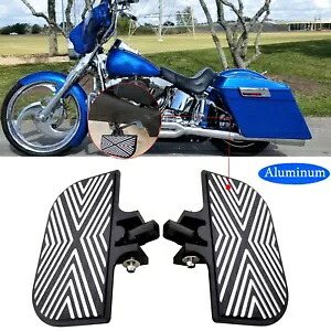 ハーレーダイナファットボブ/ローライダー/ストリートボブ/スーパーグライド用ブラックミニフロアボード Black Mini Floorboards For Harley Dyna Fat Bob/Low Rider/Street Bob/Super Glide 【並行輸入品】