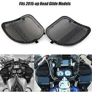 1 ペアブラックトライラインスピーカーグリルカバートリムハーレー FLTRX FLTRK FLTRU に適合 1 Pair Black Tri-Line Speaker Grills Cover Trim Fit For Harley FLTRX FLTRK FLTRU 【並行輸入品】