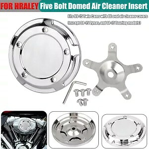 ハーレーダイナロードキングストリートグライド用クローム5ボルトドーム型エアクリーナーインサート Chrome Five-Bolt Domed Air Cleaner Insert For Harley Dyna Road King Street Glide 【並行輸入品】 36,465円