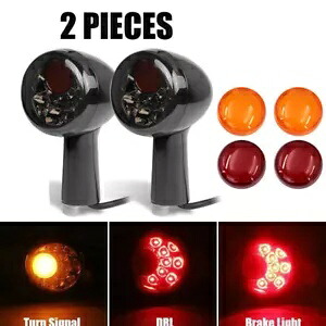 ハーレーフォーティーエイト 72 アイアン 883 リアクローム LED ターンシグナルインジケーターライト用 For Harley Forty Eight 72 Iron 883 Rear Chrome LED Turn Signal Indicator Lights 【並行輸入品】