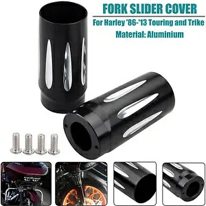 CNC アルミフォークブーツスライダーカバー牛フィットハーレーエレクトラグライドロードキング CNC Aluminum Fork Boot Slider Cover Cow Fit For Harley Electra Glide Road King 【並行輸入品】