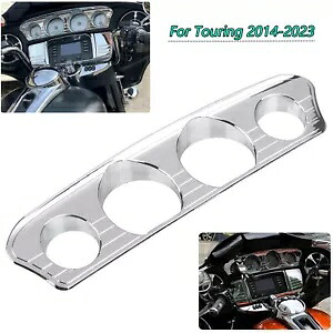 ハーレー ストリート グライド スペシャル FLHXS CVO FLHXSE 14-UP 用トリライン ゲージ トリム カバー Tri-Line Gauge Trim Cover For Harley Street Glide Special FLHXS CVO FLHXSE 14-UP 【並行輸入品】