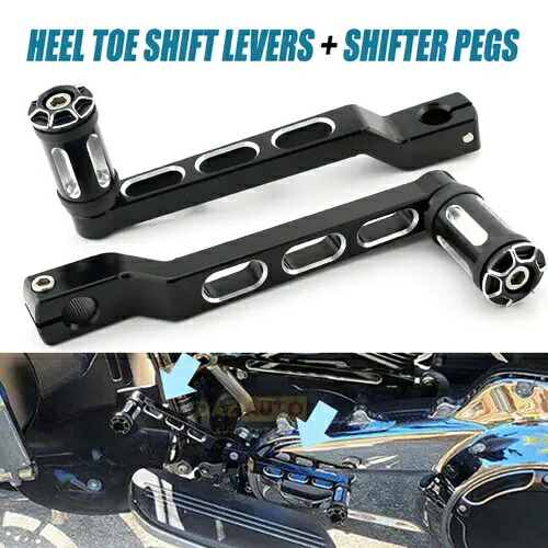 ヒールトゥシフトレバー シフターペグ付き ハーレーツーリングロードグライドソフテイル用セット Heel Toe Shift Lever w/ Shifter Pegs Set For Harley Touring Road Glide Softail 【並行輸入品】