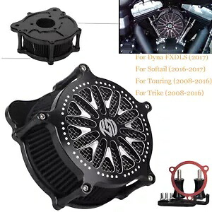 エアクリーナーインテークフィルター ハーレー 08+ ツーリング ロードキング ストリート グライド FLH ダイナ用 Air Cleaner Intake Filter For Harley 08+ Touring Road King Street Glide FLH Dyna 【並行輸入品】