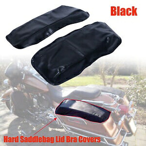 オートバイ L/R 黒サドルバッグ蓋ブラカバーバッグハーレーエレクトラグライド FLHT Motorcycle L/R Black Saddlebag Lid Bra Cover Bag For Harley Electra Glide FLHT 【並行輸入品】