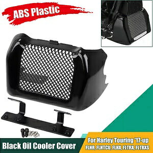 ブラック オイル クーラー カバー キット ツーリング ロード グライド ストリート グライド FLRT FLHX 2017-20 用 Black Oil Cooler Cover Kit For Touring Road Glide Street Glide FLRT FLHX 2017-20 【並行輸入品】