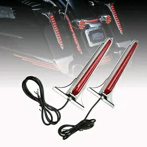 クローム サドルバッグ サイド LED テール ブレーキ ライト サドルバッグ ハーレー ツーリング 93-13用 Chrome Saddlebag Side LED Tail Brake Light Saddle Bag for Harley Touring 93-13 【並行輸入品】