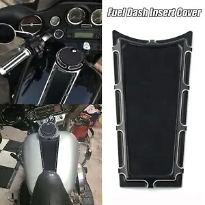 オートバイブラックエッジカット燃料ダッシュインサートカバーハーレーエレクトラグライド 89-07 Motorcycle Black Edge Cut Fuel Dash Insert Cover For Harley Electra Glide 89-07 【並行輸入品】