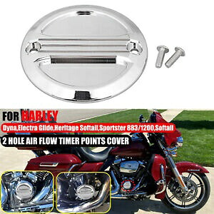 クロームエアフロータイマーポイントカバーハーレーソフテイルスポーツスター48アイアン883 1200用 Chrome Air Flow Timer Points Cover For Harley Softail Sportster 48 Iron 883 1200 【並行輸入品】