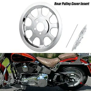 リアプーリーカバーインサートハーレーファットボーイソフテイルスプリンガーナイトトレイン2000-06用 Rear Pulley Cover Insert For Harley Fatboy Softail Springer Night Train 2000-06 【並行輸入品】