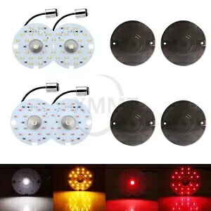 フラットスタイル 3インチ LED ターンシグナルライト ウインカーインジケーター & スモークレンズ ハーレー用 Flat Style 3\