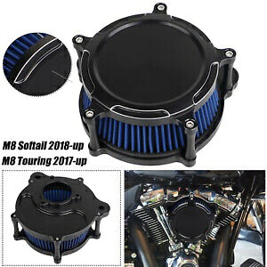 ブルーエアクリーナーインテークフィルターキットハーレー M8 ロードキングエレクトラグライドソフテイル用 Blue Air Cleaner Intake Filter Kit For Harley M8 Road King Electra Glide Softail 【並行輸入品】
