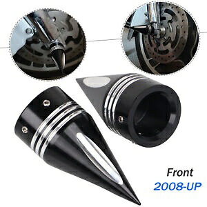 CNC フロントアクスルナットカバー ハーレー ロード ストリート エレクトラ ロード グライド キング 2008-UP用 CNC Front Axle Nut Cover For Harley Road Street Electra Road Glide King 2008-UP 【並行輸入品】