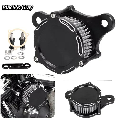 ハーレー ロード グライド FLTRU スペシャル FLTRXS FLTRX 用グレー エア クリーナー インテーク フィルター Gray Air Cleaner Intake Filters For Harley Road Glide FLTRU Special FLTRXS FLTRX 【並行輸入品】