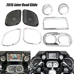 クロームインナーフェアリングスピーカーラジオカバーハーレーCVOロードグライドFLTRXSE 18-23用 Chrome Inner Fairing Speaker Radio Cover For Harley CVO Road Glide FLTRXSE 18-23 【並行輸入品】