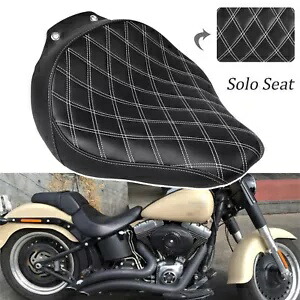 ホワイトステッチ ダイヤモンド ドライバー ソロシート ハーレー ファットボーイ FLSTF 2007-2017用 White Stitching Diamond Driver Solo Seat Fit For Harley Fat Boy FLSTF 2007-2017 【並行輸入品】