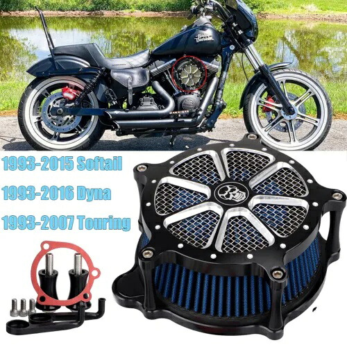 エアクリーナーインテークフィルターハーレーソフテイルダイナツーリングロードキングストリートグライド用 Air Cleaner Intake Filter For Harley Softail Dyna Touring Road King Street Glide 【並行輸入品】