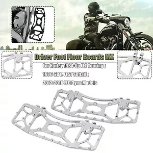 US クローム ワイド フットペグ フロアボード MX スタイル ハーレー ツーリング グライド トライク ダイナ用 US Chrome Wide Foot Pegs Floorboard MX Style For Harley Touring Glide Trike Dyna 【並行輸入品】