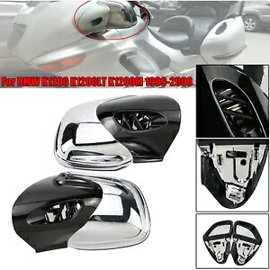 クローム & ブラック バックミラーサイドミラー BMW K1200 K1200LT K1200M 1999-2008 に適合 Chrome & Black Rearview Side Mirror Fit For BMW K1200 K1200LT K1200M 1999-2008 【並行輸入品】