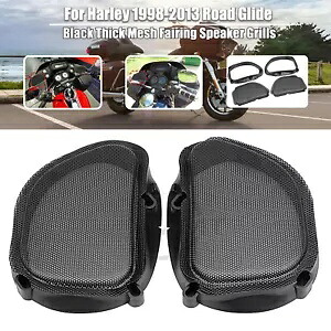 厚いメッシュフロントフェアリングスピーカーグリルハーレーロードグライド FLTR FLTRX 98-13 Thick Mesh Front Fairing Speaker Grilles For Harley Road Glide FLTR FLTRX 98-13 【並行輸入品】