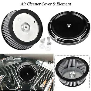 ハーレーソフテイルロードキンググライドダイナ用交換用エアクリーナーカバー&エレメント Replacement Air Cleaner Cover & Element For Harley Softail Road King Glide Dyna 【並行輸入品】