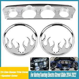 ハーレー ABS ステレオ アクセント トリム フレーム スピーカー カバー ストリート グライド スペシャル FLHXS For Harley ABS Stereo Accent Trim Flame Speaker Cover Street Glide Special FLHXS 【並行輸入品】