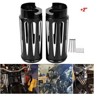 \u003d+2 インチ拡張フォークスライダーカバーブーツハーレーストリートグライドスペシャル FLHXS 14-23 用 +2\
